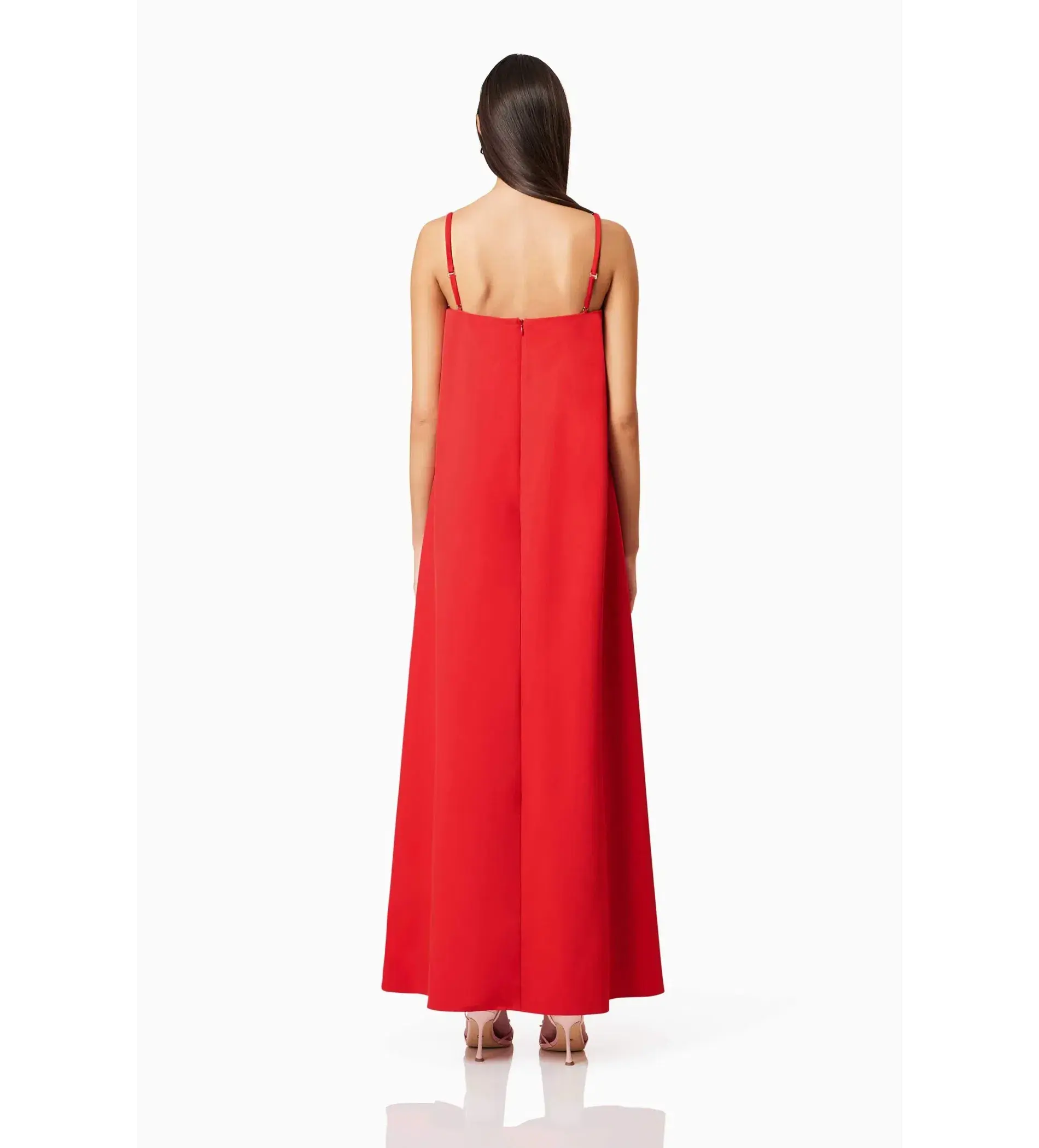 Elliat Buttercup Embroidered Maxi Dress In Red Size XS / AU 6 - Image 3