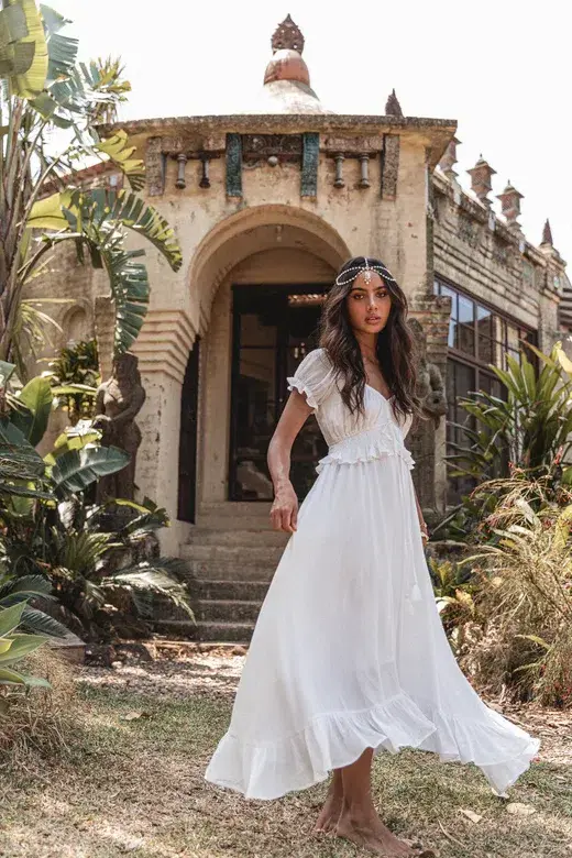 Coven & Co Boho Maternity True Romance Gown White Size XS / AU 8 - Image 6