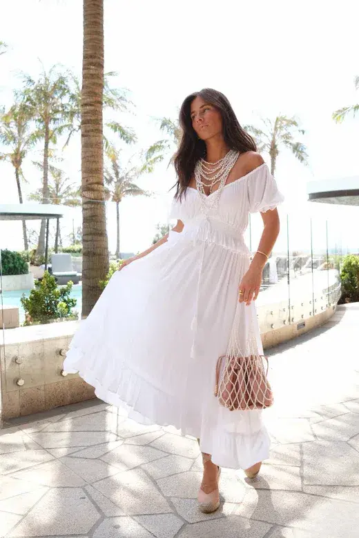 Coven & Co Boho Maternity True Romance Gown White Size XS / AU 8 - Image 5