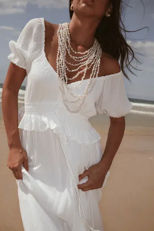 Coven & Co Boho Maternity True Romance Gown White Size XS / AU 8 - Image 4
