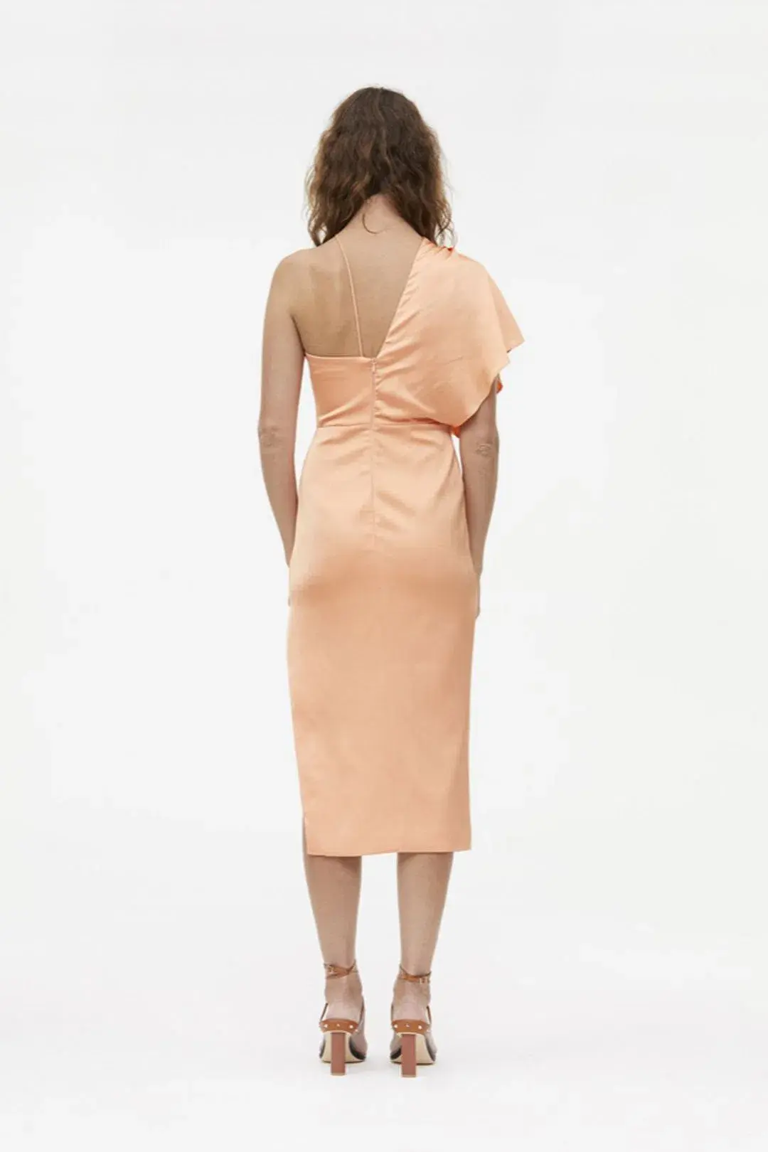 Manning Cartell Hi-Exposure Asymmetric Dress in Melon Size 8 - Image 4