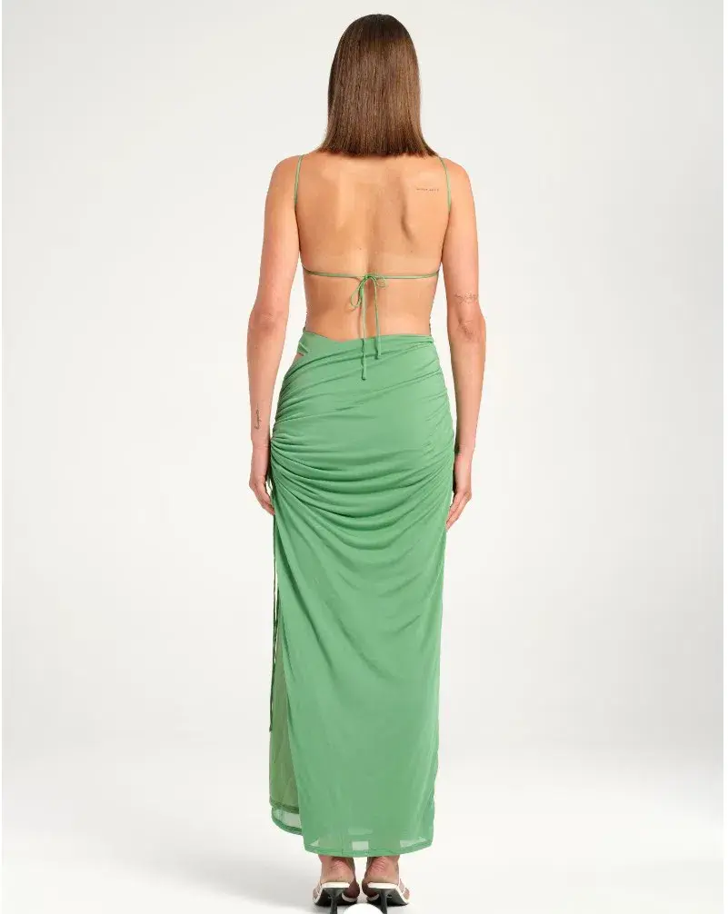 Benni Miro Maxi Dress in Forest Green Size 6 - Image 4