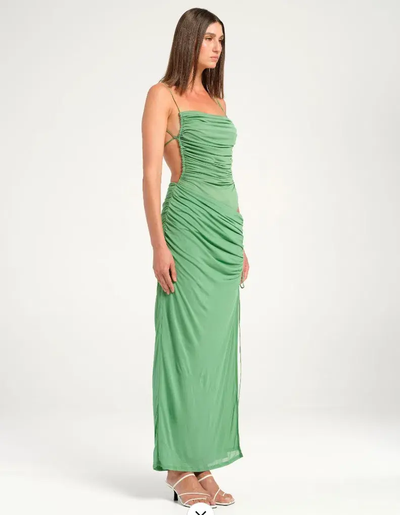 Benni Miro Maxi Dress in Forest Green Size 8 - Image 1