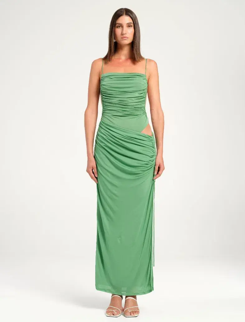 Benni Miro Maxi Dress in Forest Green Size 14 - Image 1