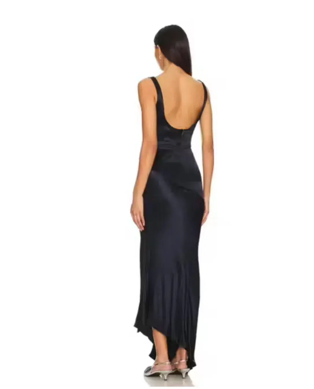 BEC & BRIDGE MOON DANCE COWL DRESS NAVY BLUE SIZE 8 - Image 3
