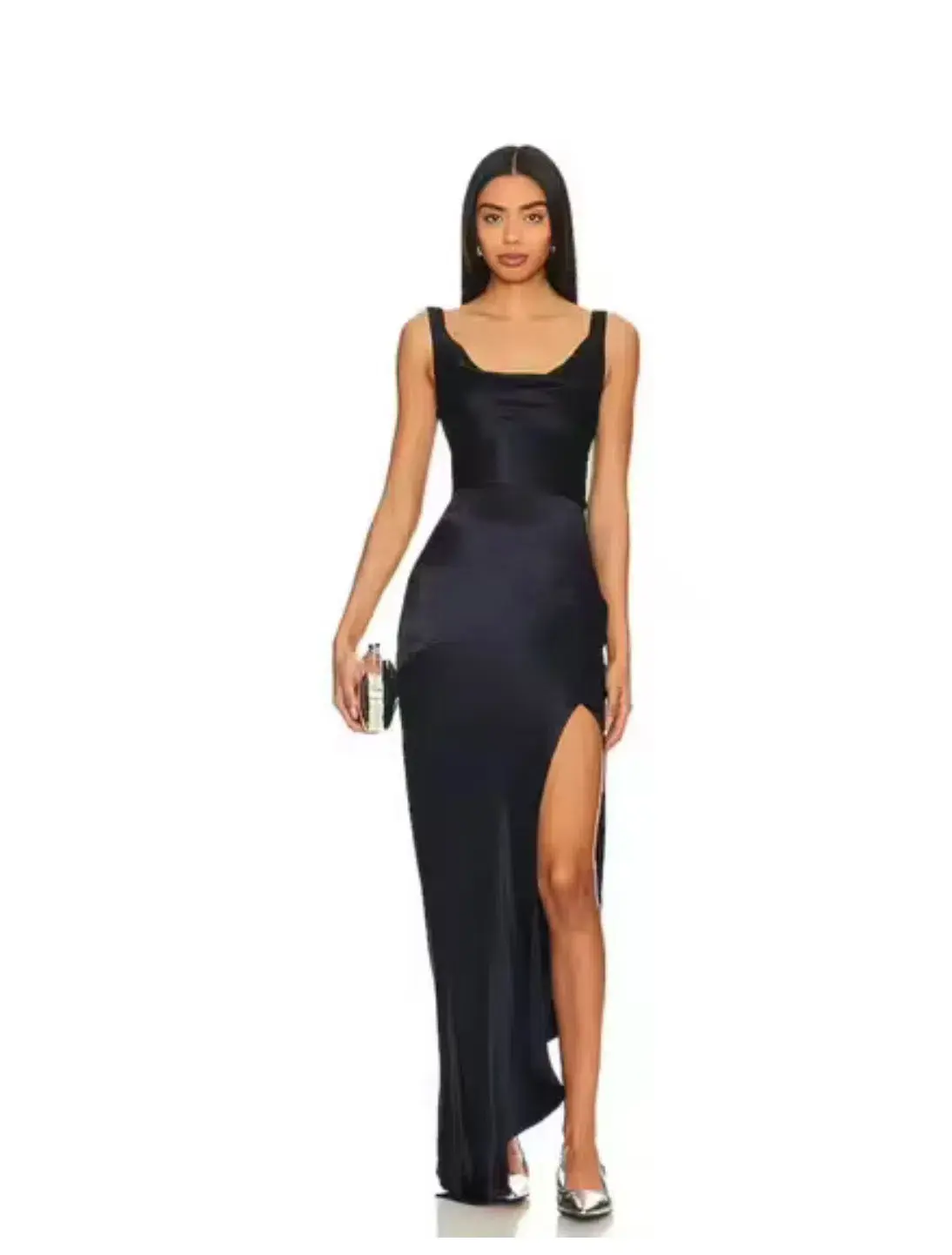 BEC & BRIDGE MOON DANCE COWL DRESS NAVY BLUE SIZE 8 - Image 2