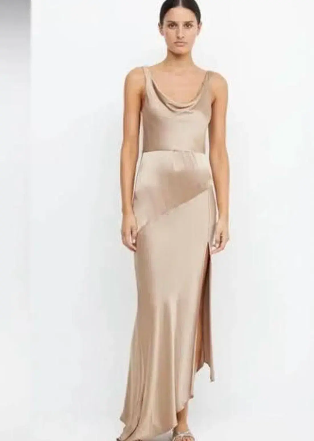 Bec & Bridge Moon Dance Cowl Dress Gold - Image 1