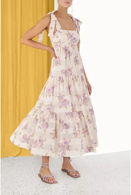 Zimmermann Rosa Striped Picnic Dress in Lilac Rose - Image 2