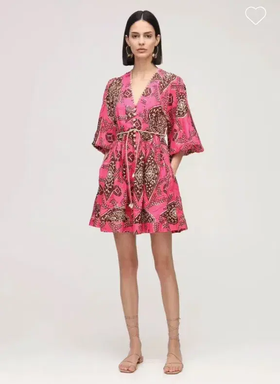 Zimmermann Lulu Plunge Printed Mini Dress - Image 3