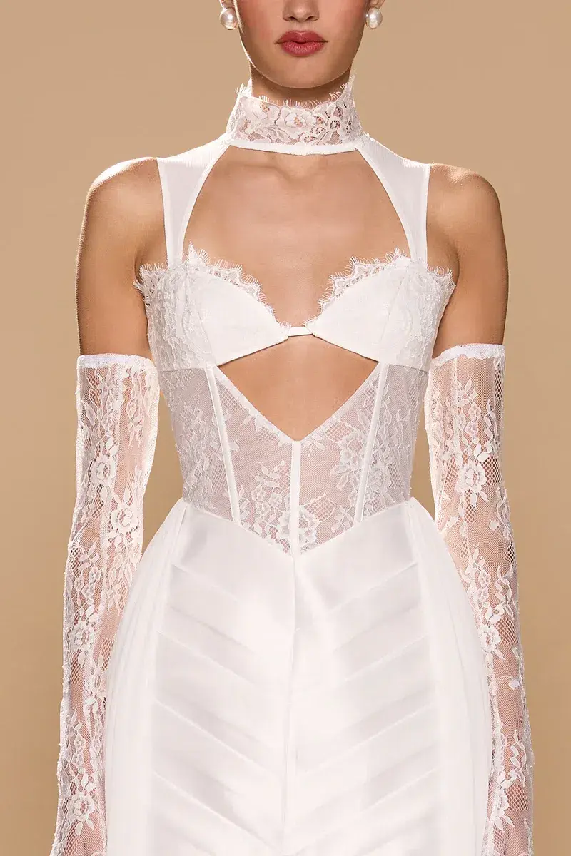 Sonya Moda Arabella Mini Dress White Size S/AU 8 - Image 5