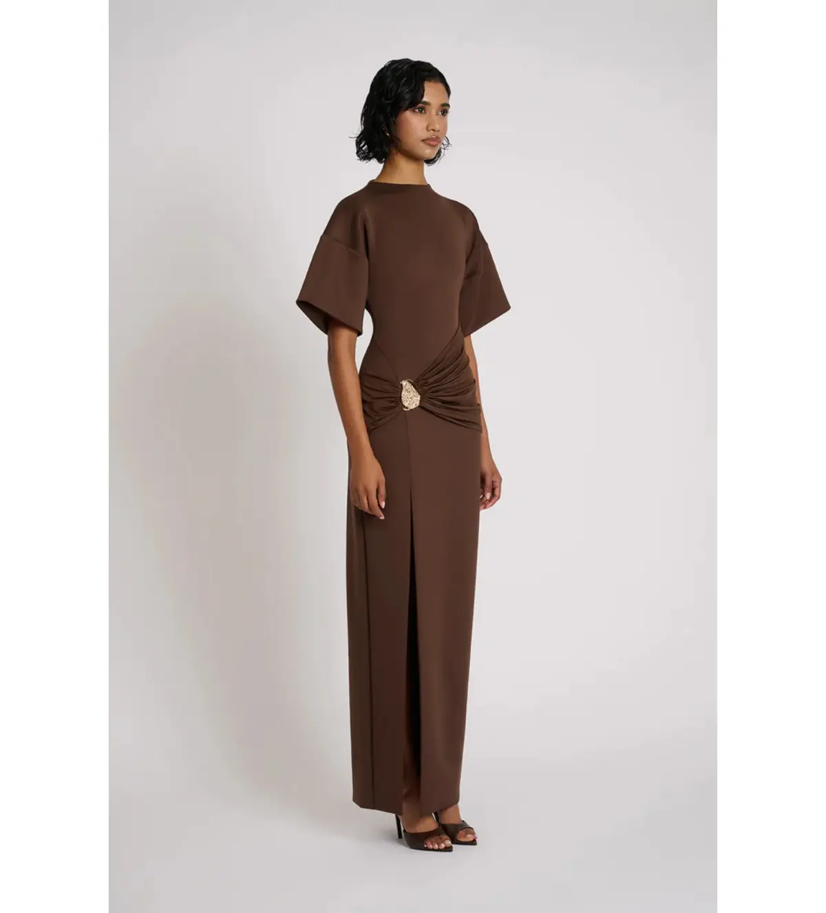 Eliya the Label Aldo Maxi Dress in Chocolate Size 14 - Image 3