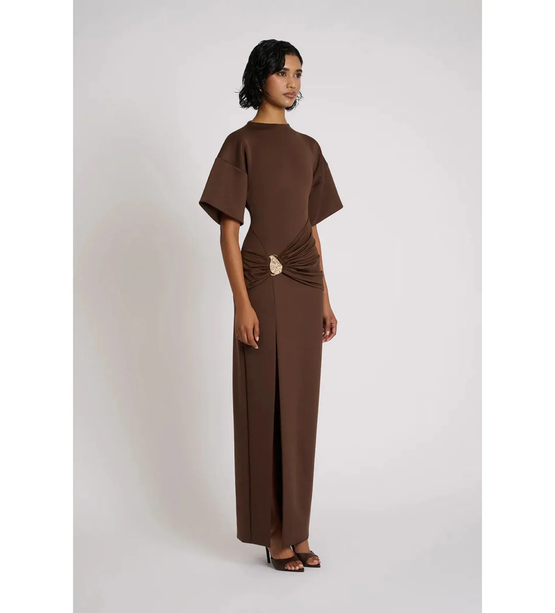 Eliya the Label Aldo Maxi Dress in Chocolate Size 14 - Image 3