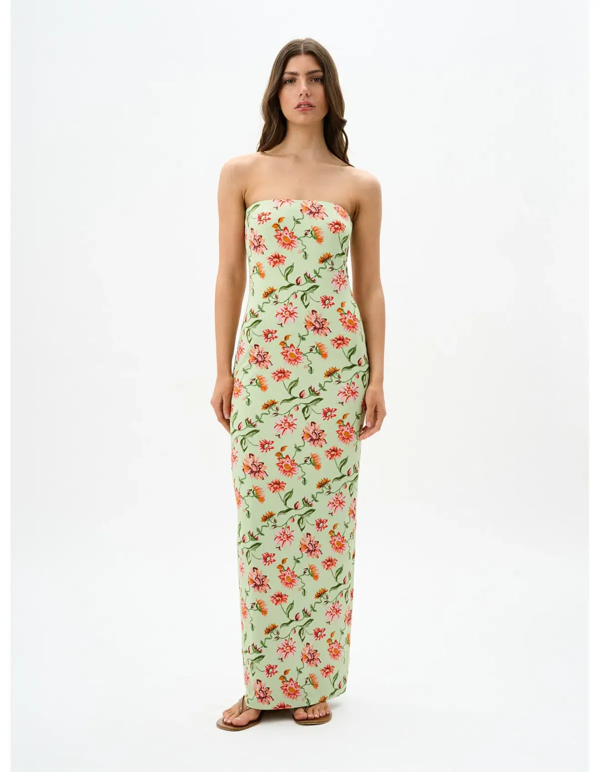Roame Riva Maxi Dress in Pistachio Bloom Size 12 - Image 1