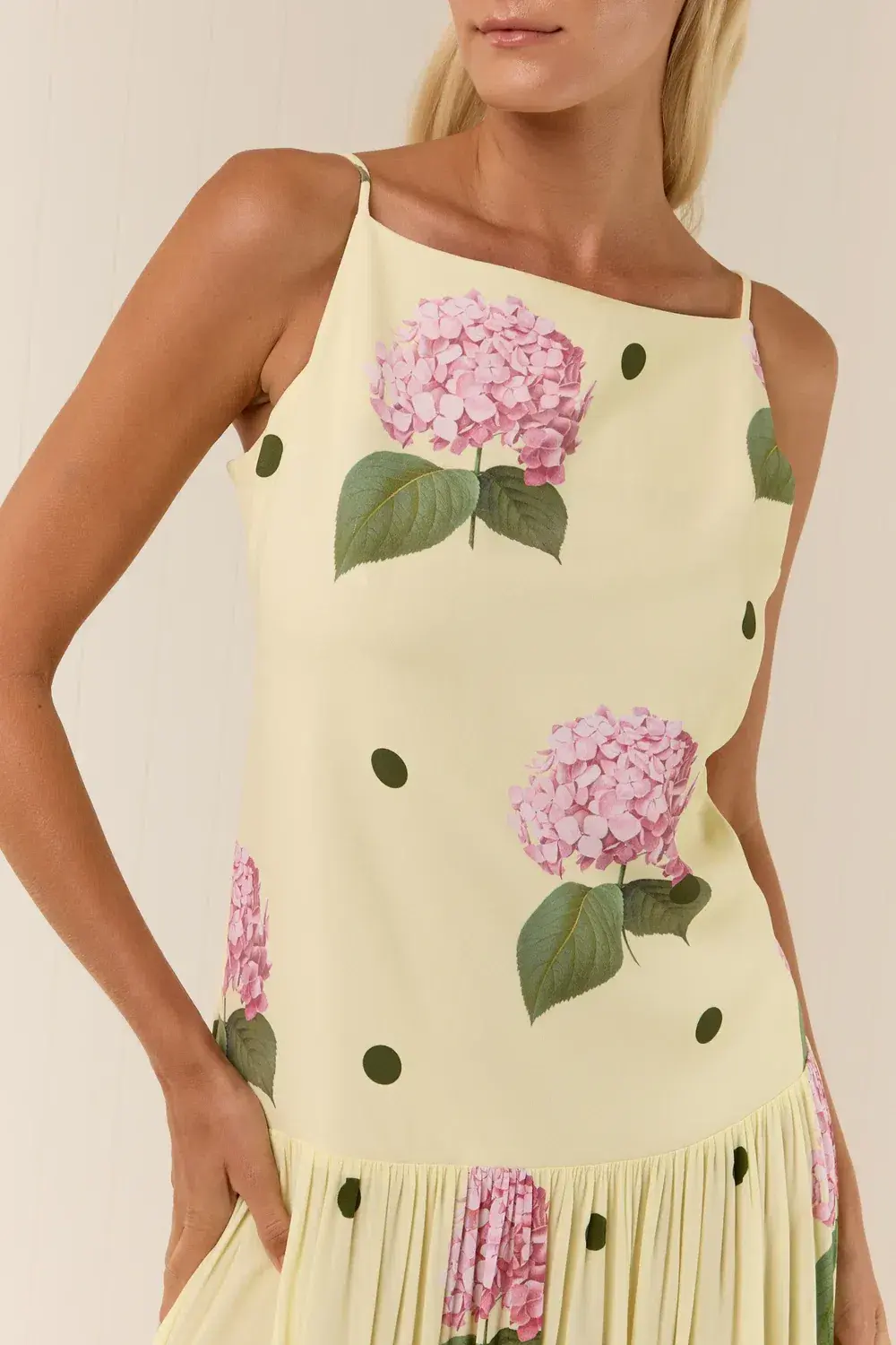 Palm Noosa Dropped Waist Bianca Dress Floral Size 8  for rent on The Volte - main image
