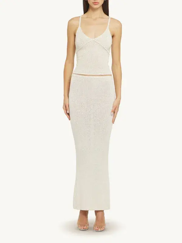 Asta Resort Carolina Set Ivory Sequin Size AU 8 - Image 1