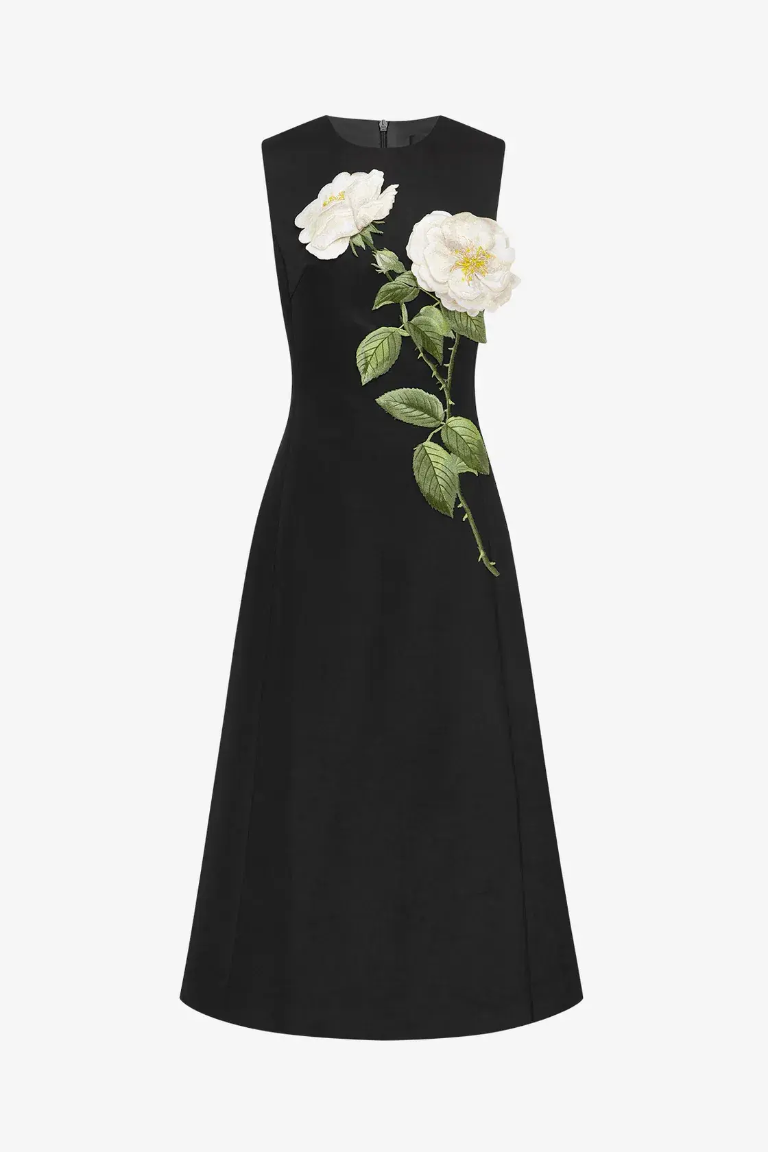 Leo Lin Cleo Embellished Sleeveless Midi Dress Black Size AU 14 - Image 3