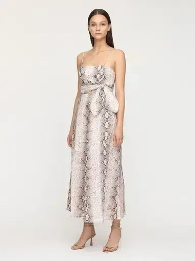 ZIMMERMANN BELLITUDE PYTHON CUT OUT MIDI DRESS ANIMAL PRINT SIZE 1 / AU 10 US 6 - Image 1