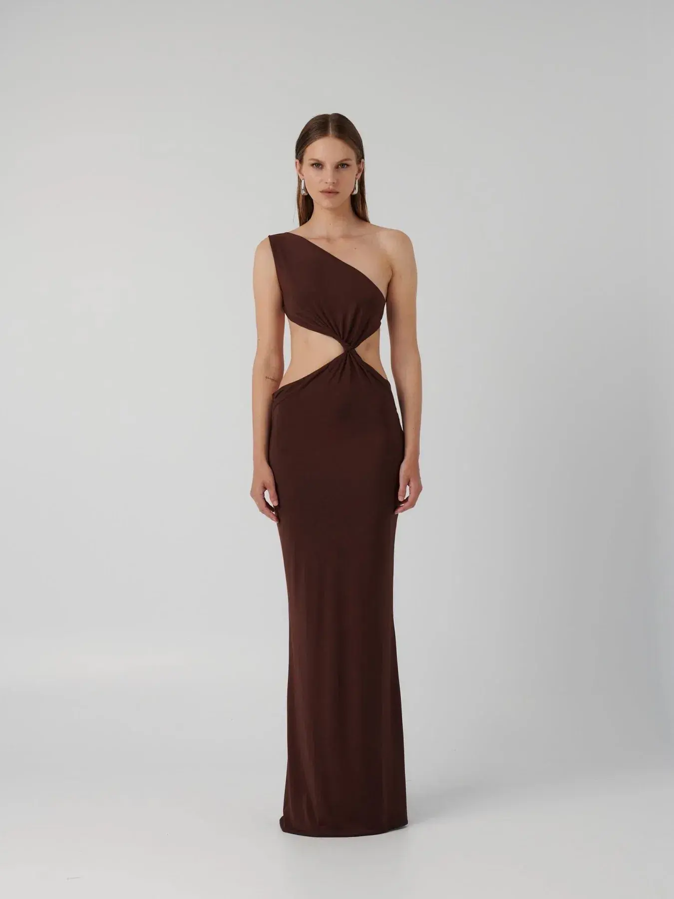Effie Kats Hawlya Gown Cocoa Brown Size 8 (S) - Image 1