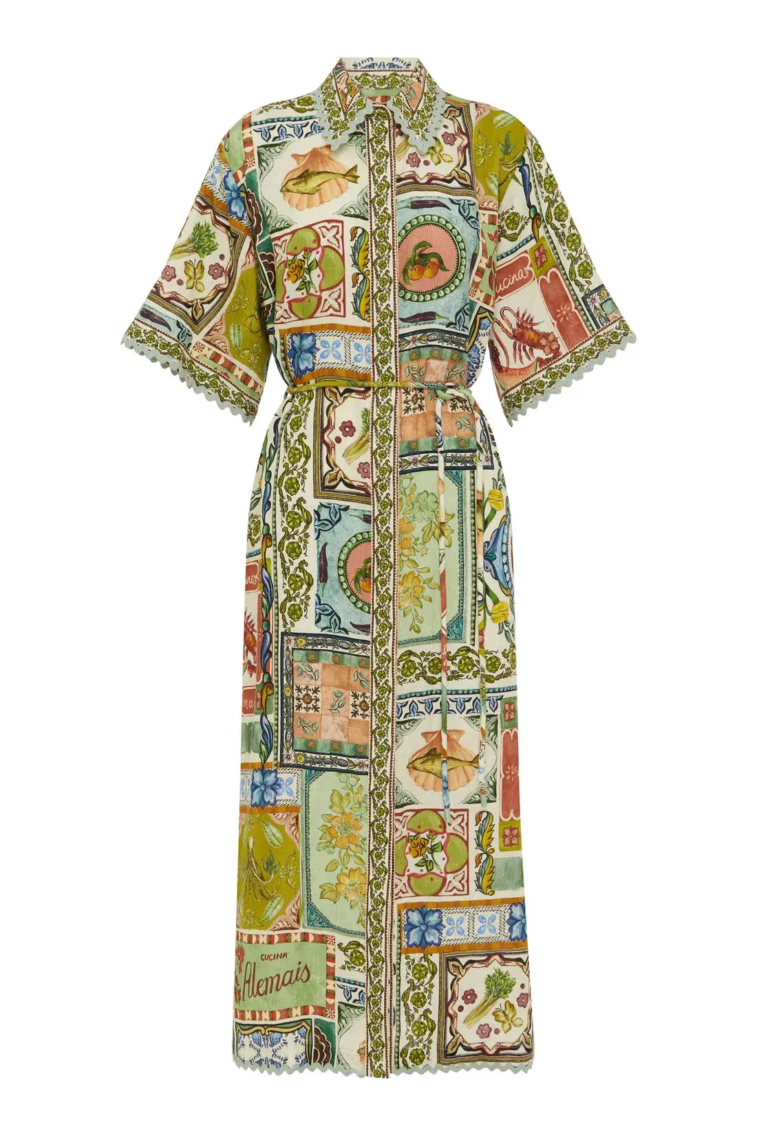 Alemais Tommasina Shirtdress Multi Size 14 - Image 4