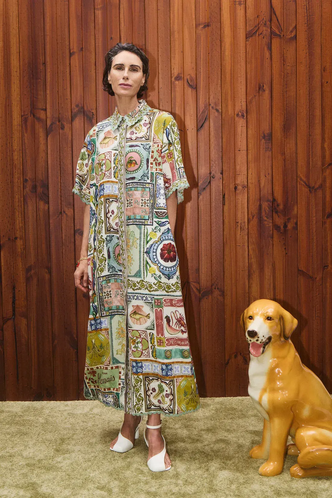 Alemais Tommasina Shirtdress Multi Size 14 - Image 1
