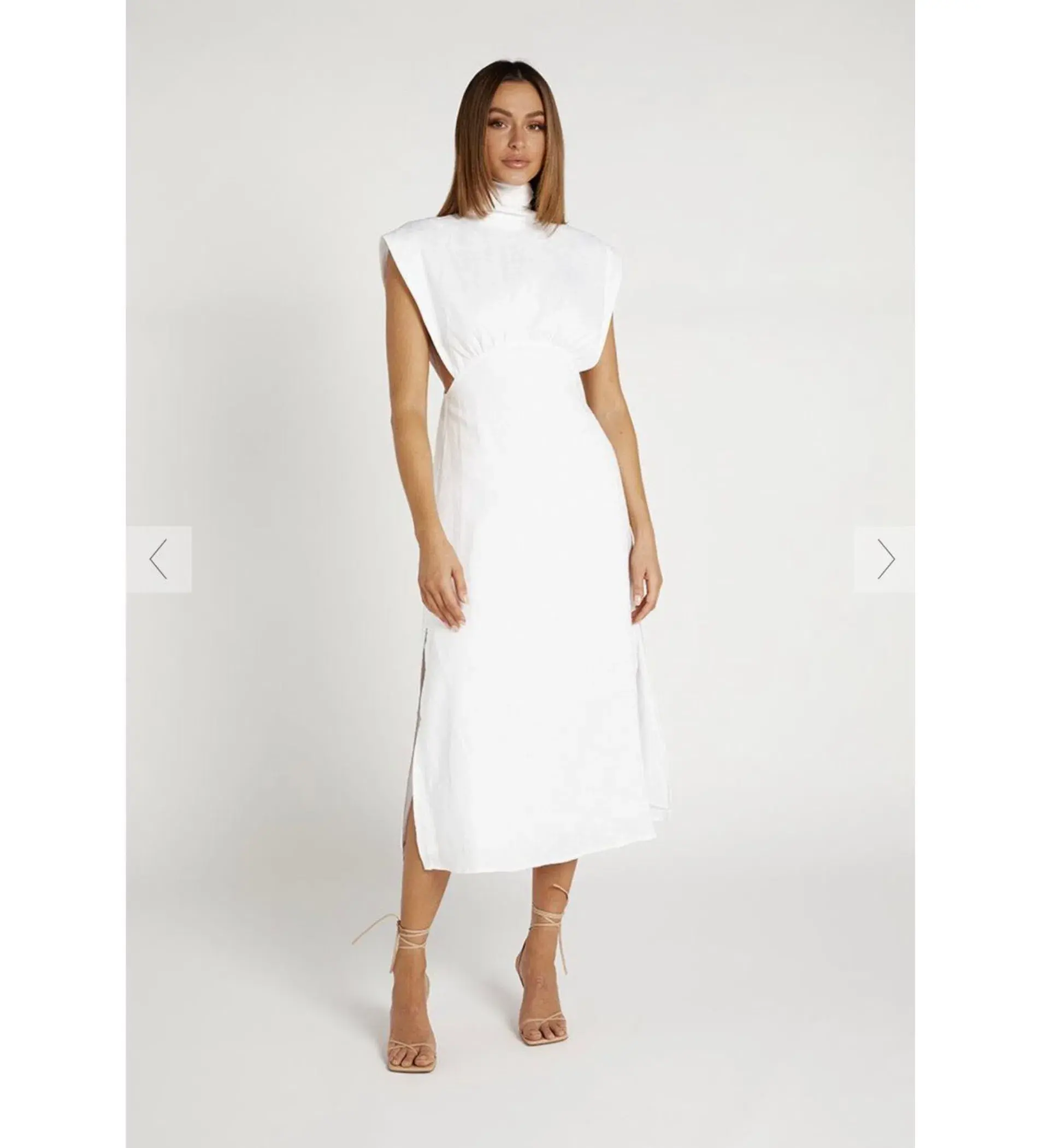 Dissh Della High Neck Midi Linen Dress SIze AU 6 - Image 1