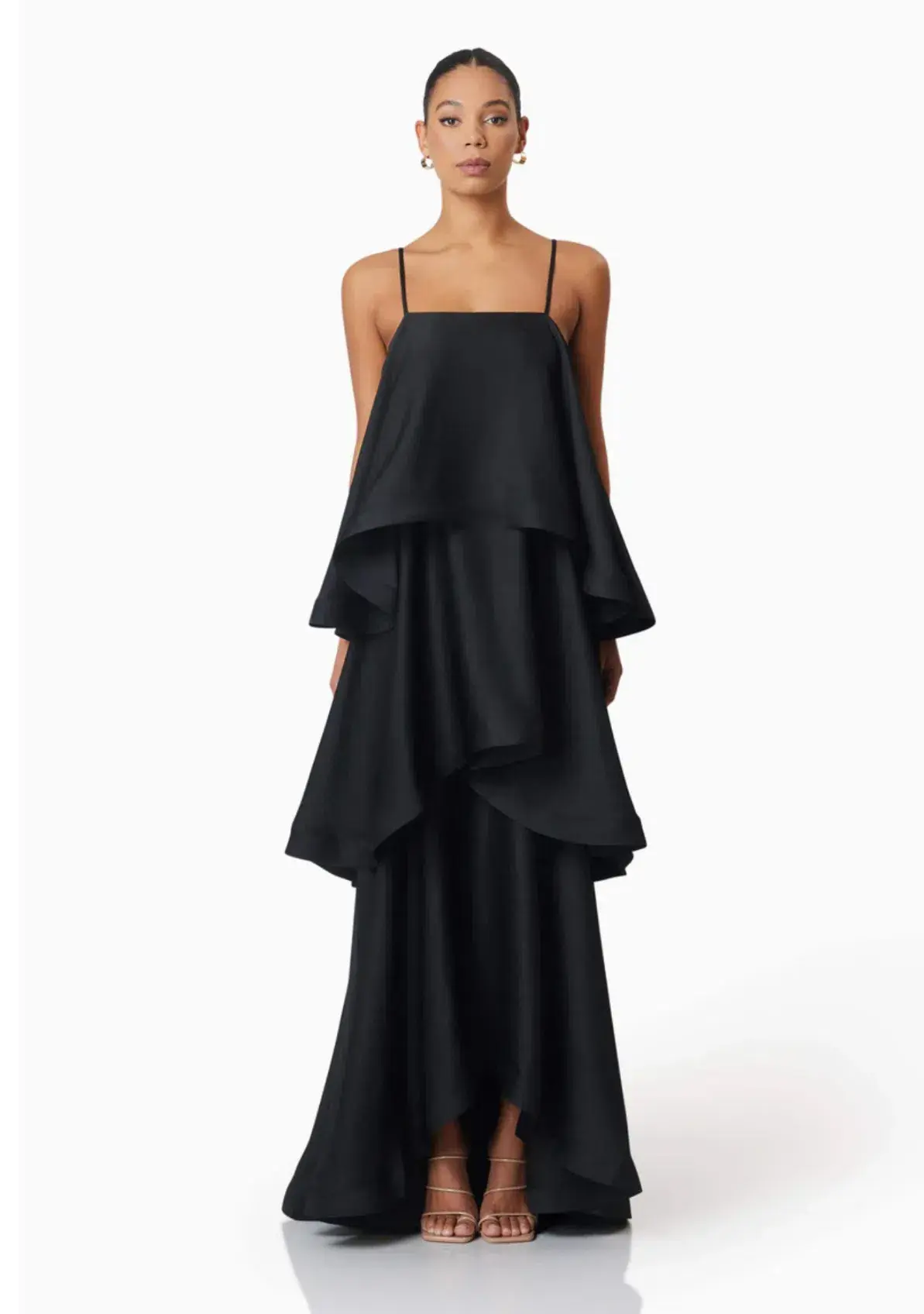 Elliatt Tilly Tiered Maxi Dress in Black Size Small / AU 8 - Image 1