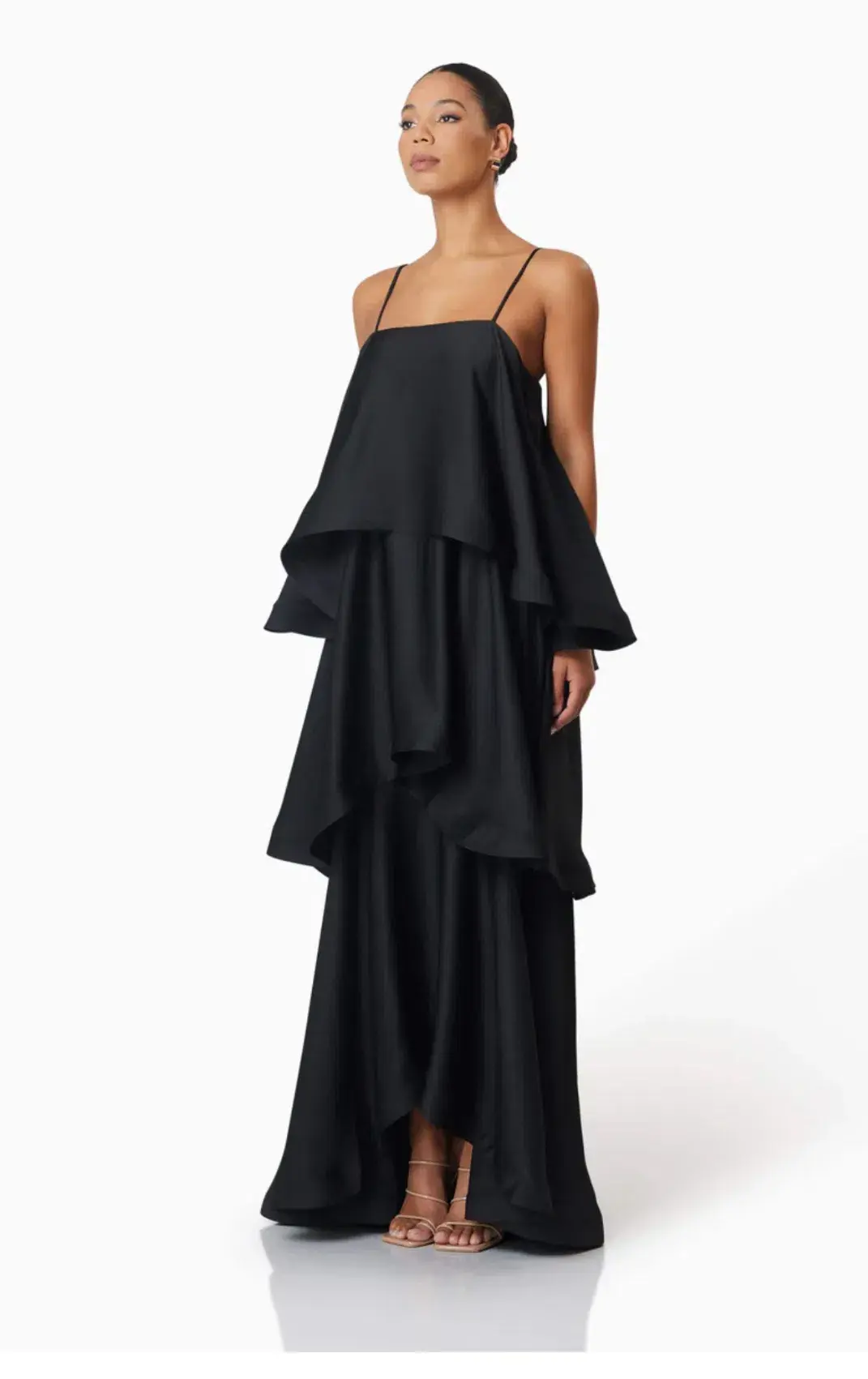 Elliatt Tilly Tiered Maxi Dress in Black Size Small / AU 8 - Image 3