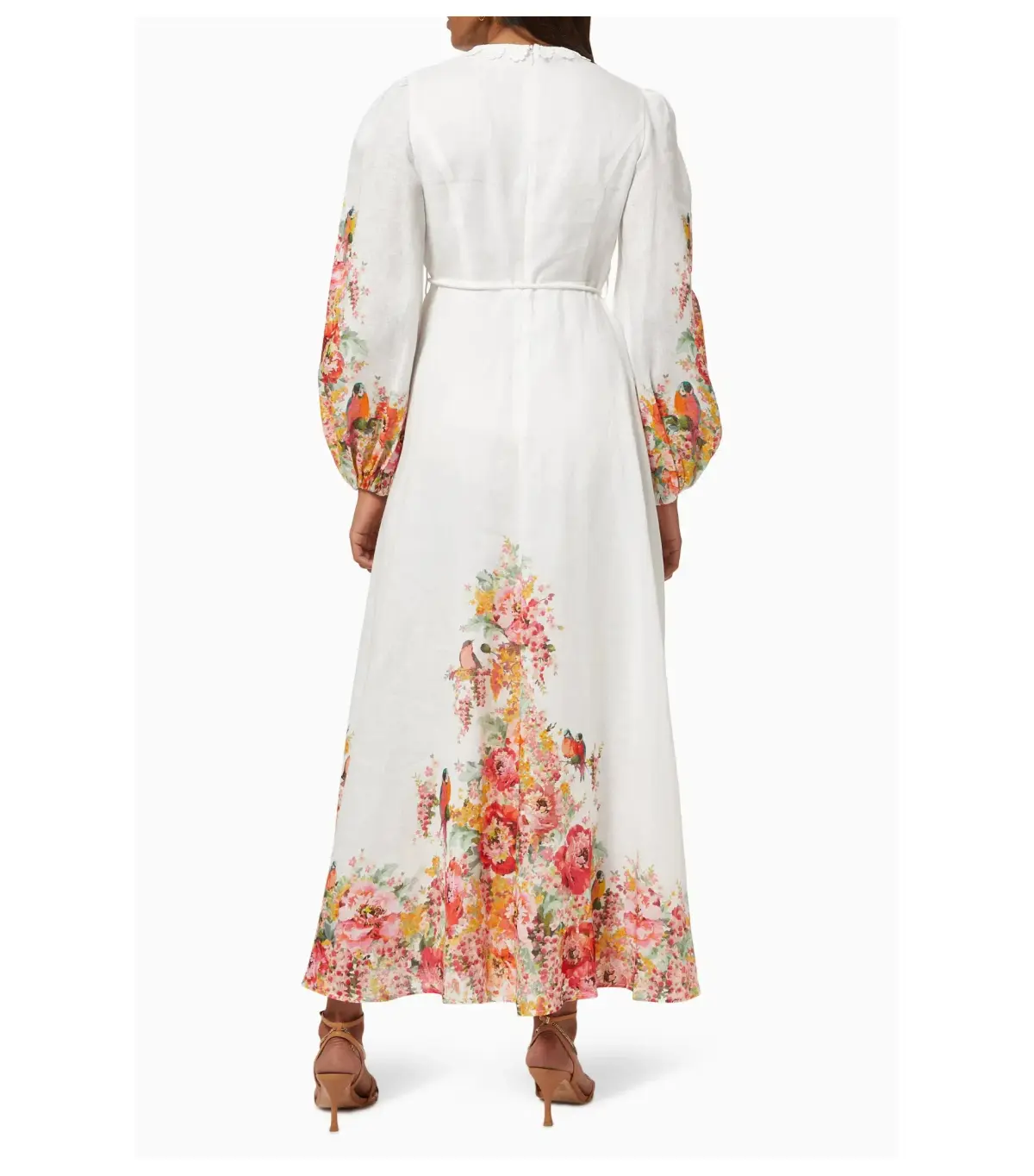 Zimmermann Mae Midi Dress White Floral Size 0 / AU 8 - Image 3