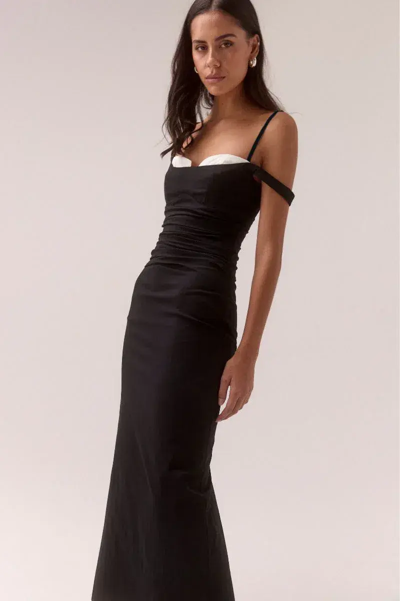 Sovere Lure Midi Dress Black Size 8 - Image 2