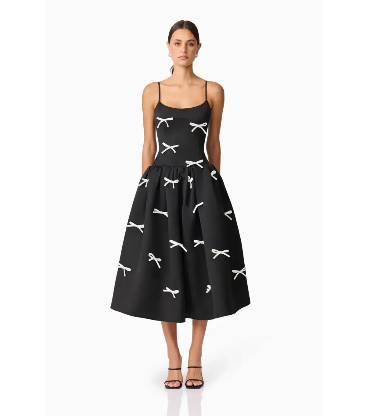 Elliatt Ursula Midi Dress Black Size AU 10 - Image 1