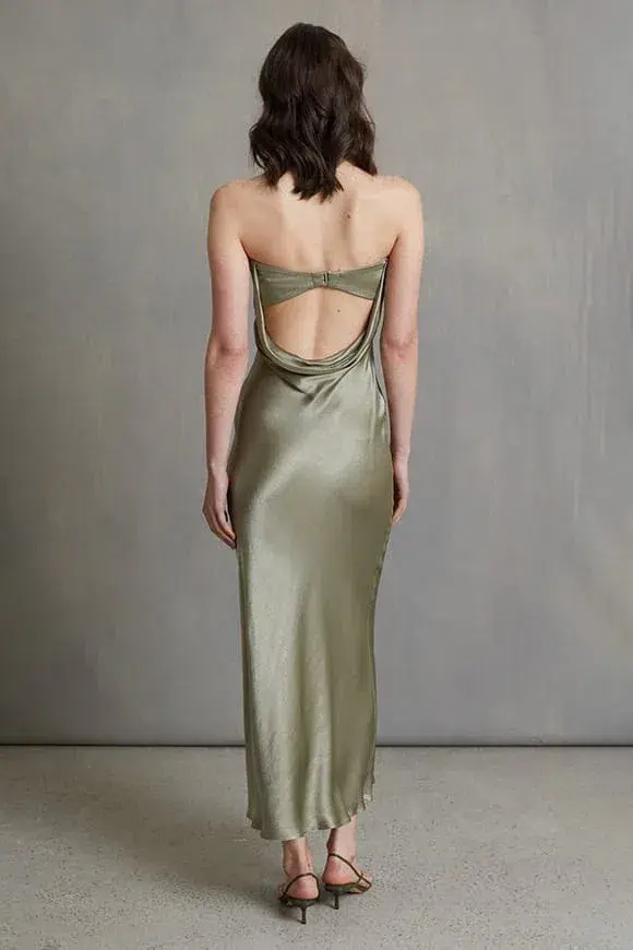 Bec & Bridge Moon Dance Strapless Dress Sage Size 10 - Image 2