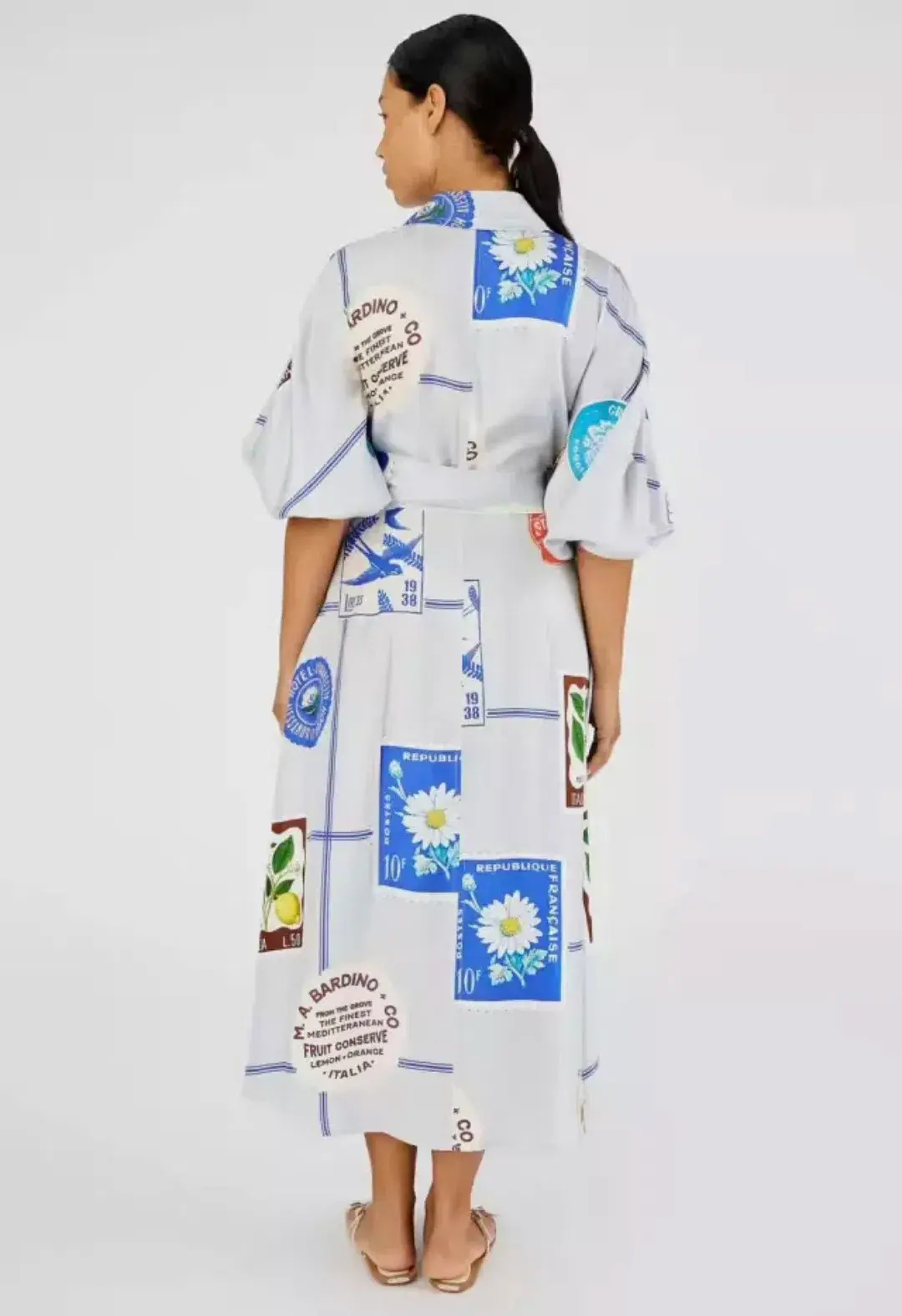 Oroton Picnic Print Dress Size 10  - Image 3