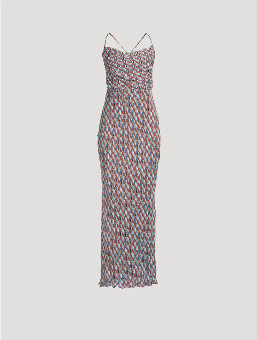 Maribel Lace Back Bias Maxi Dress Size 8 - Image 4