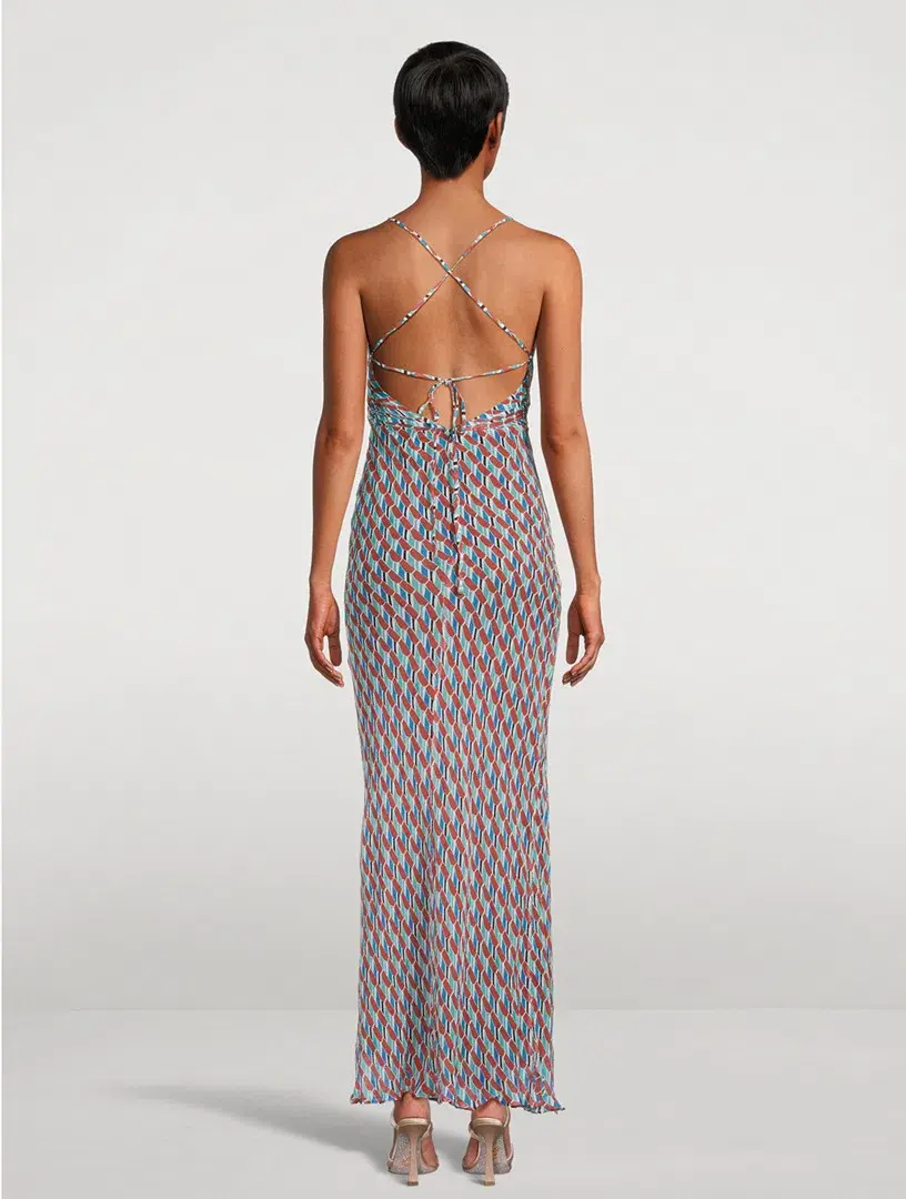 Maribel Lace Back Bias Maxi Dress Size 8 - Image 2