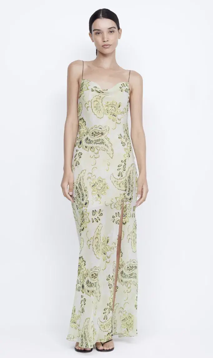 Bec & Bridge Lylou Maxi Dress in Lemon Paisley Size 8 - Image 1