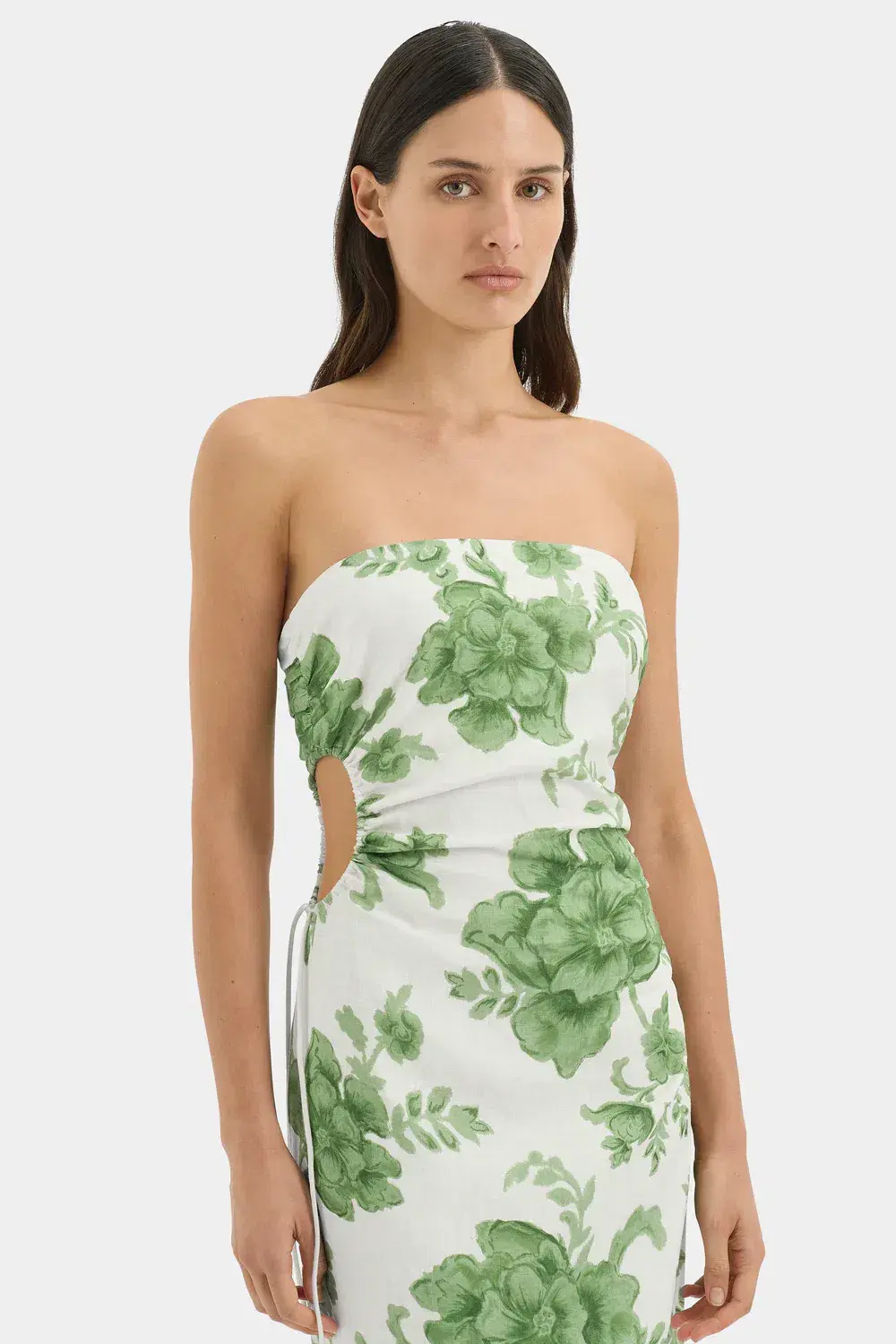 Sir Gardella Strapless Midi Dress for rent on The Volte - main image