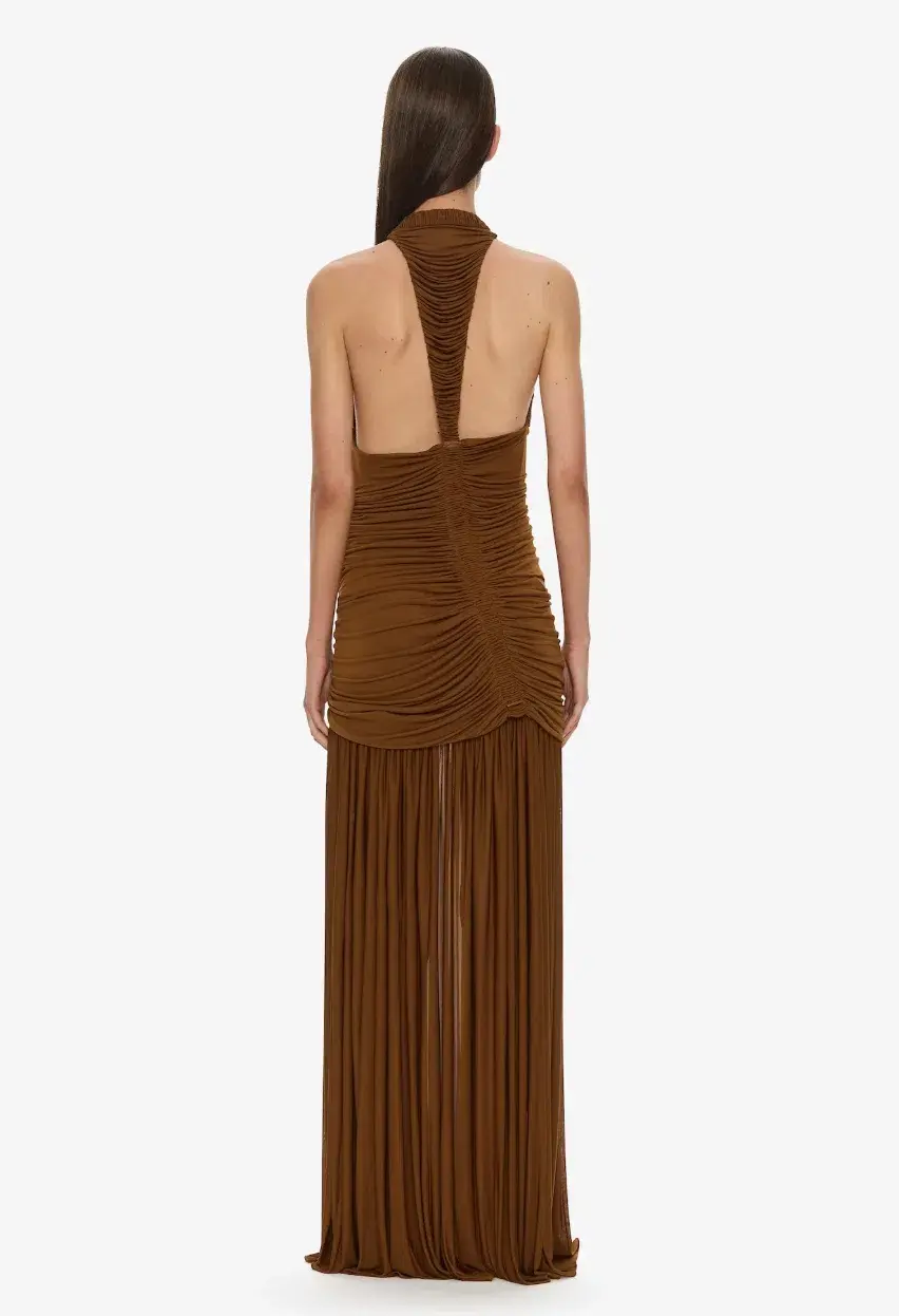 Christopher Esber Orion Gown Russet Size 10 for rent on The Volte - main image
