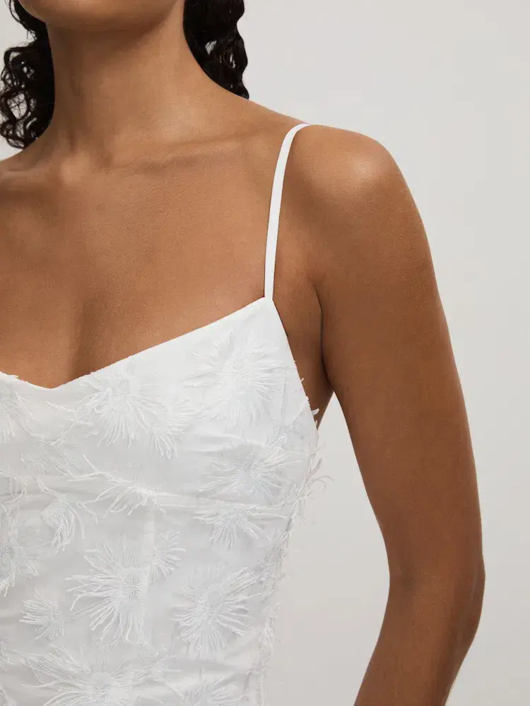 ANNA QUAN Stella Dress in Dandelion White 8  for rent on The Volte - main image