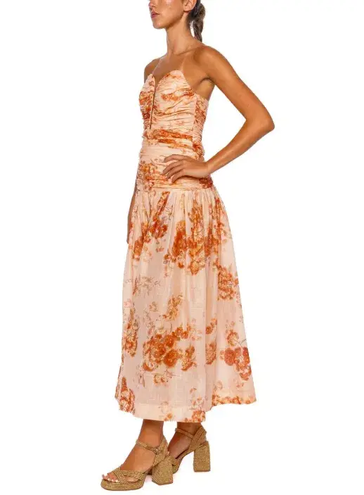 Zimmerman Cascadian Strapless Midi Dress - Size 10 - Image 2