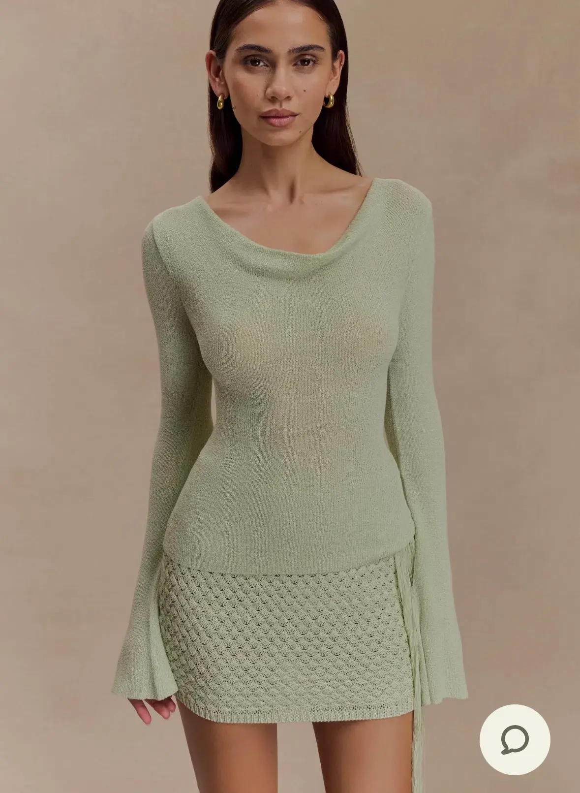 Meshki Green Crochet Elowen Top & Terrymae Skirt - Image 1