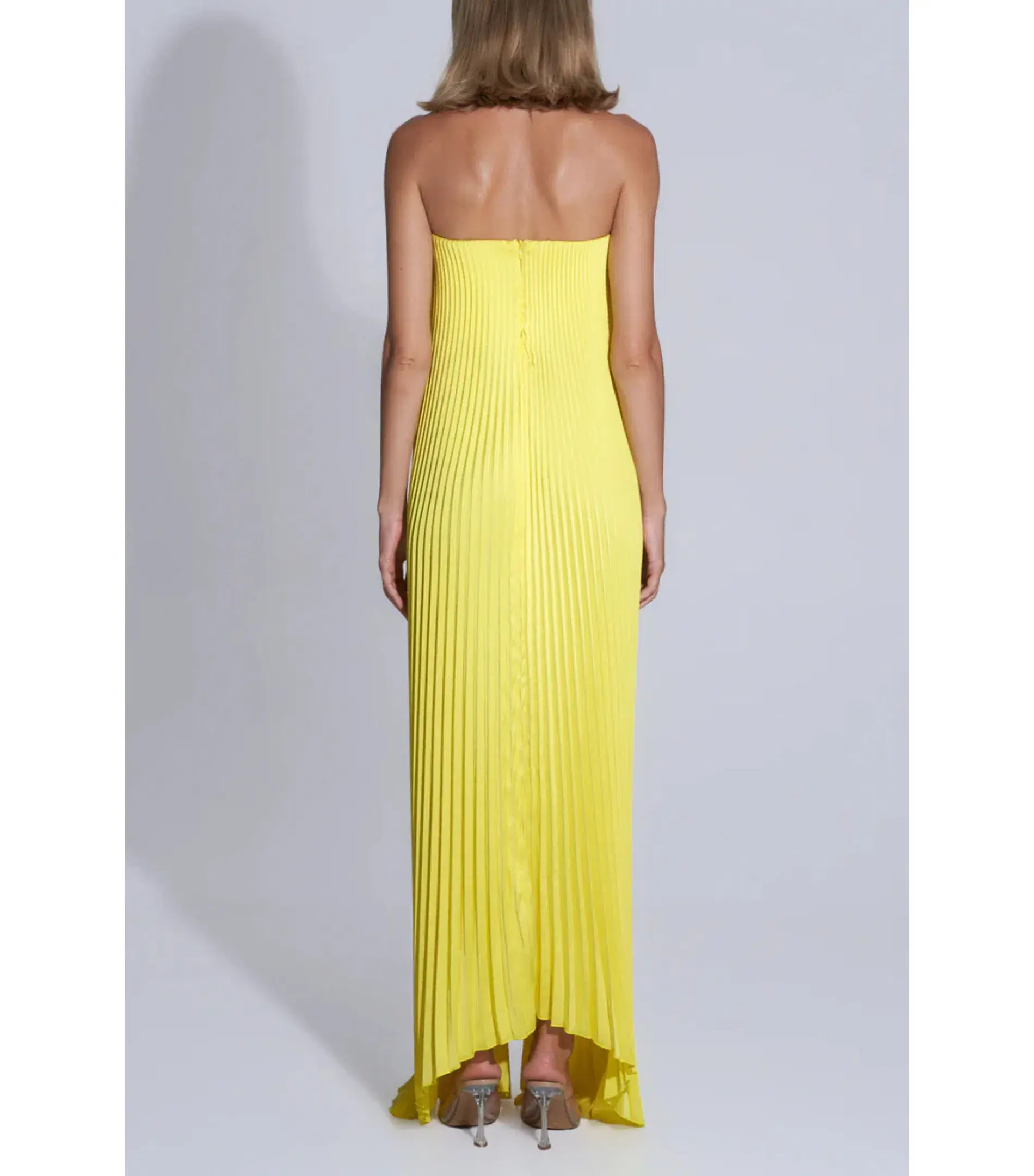 L'Idee Black Tie Maxi Gown in Limone Size AU 6 - Image 2