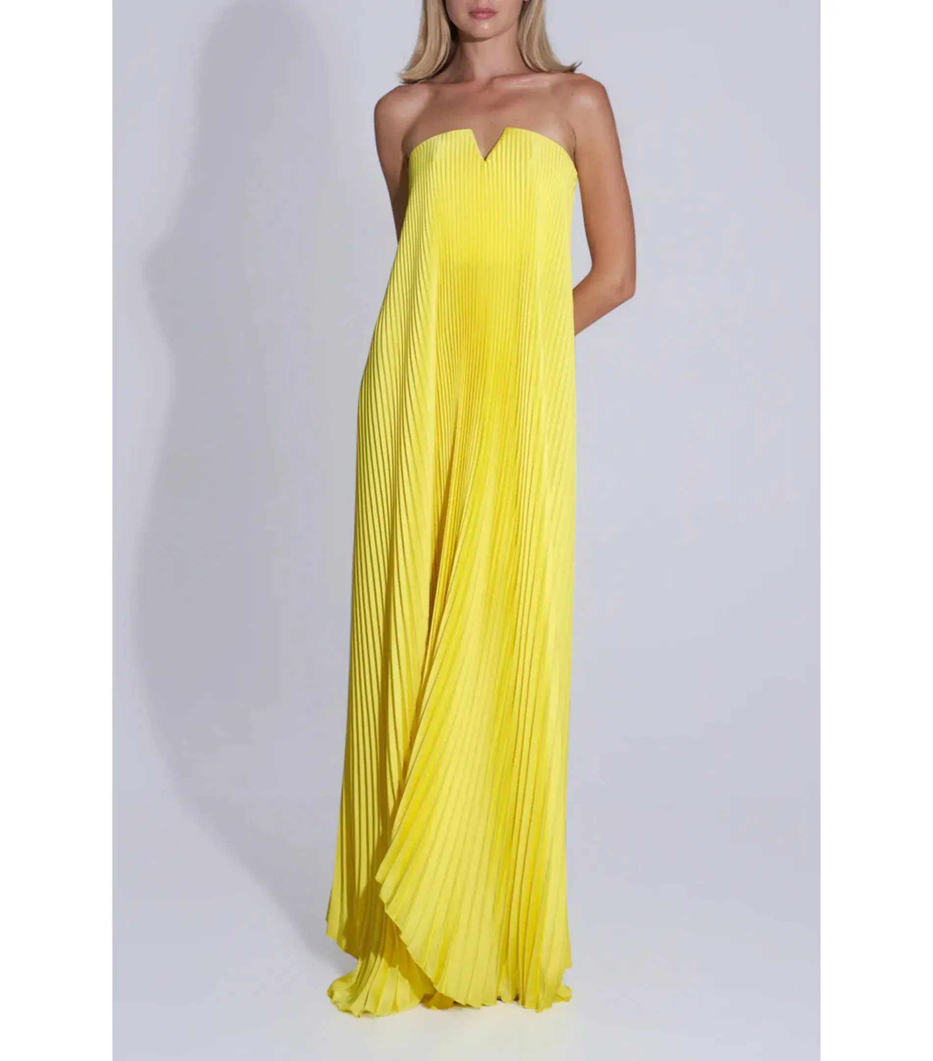 L'Idee Black Tie Maxi Gown in Limone Size AU 6 - Image 1