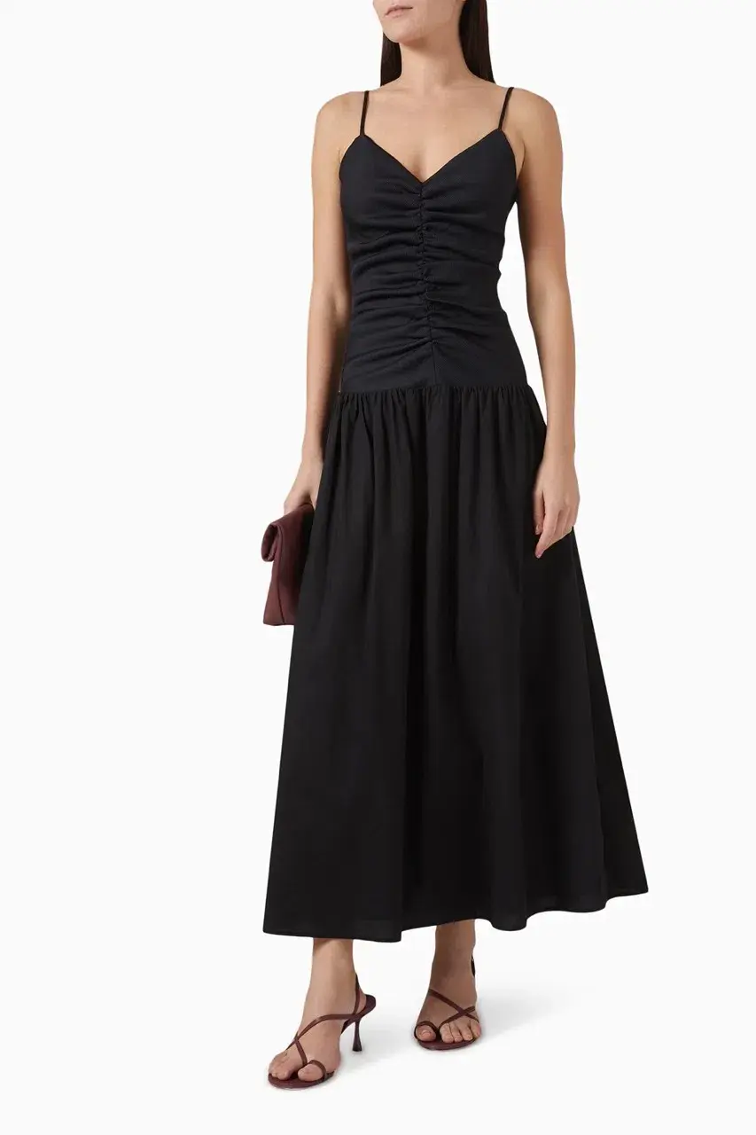 Anna Quan Mira Maxi Dress Noir Black Size AU  8  for rent on The Volte - main image