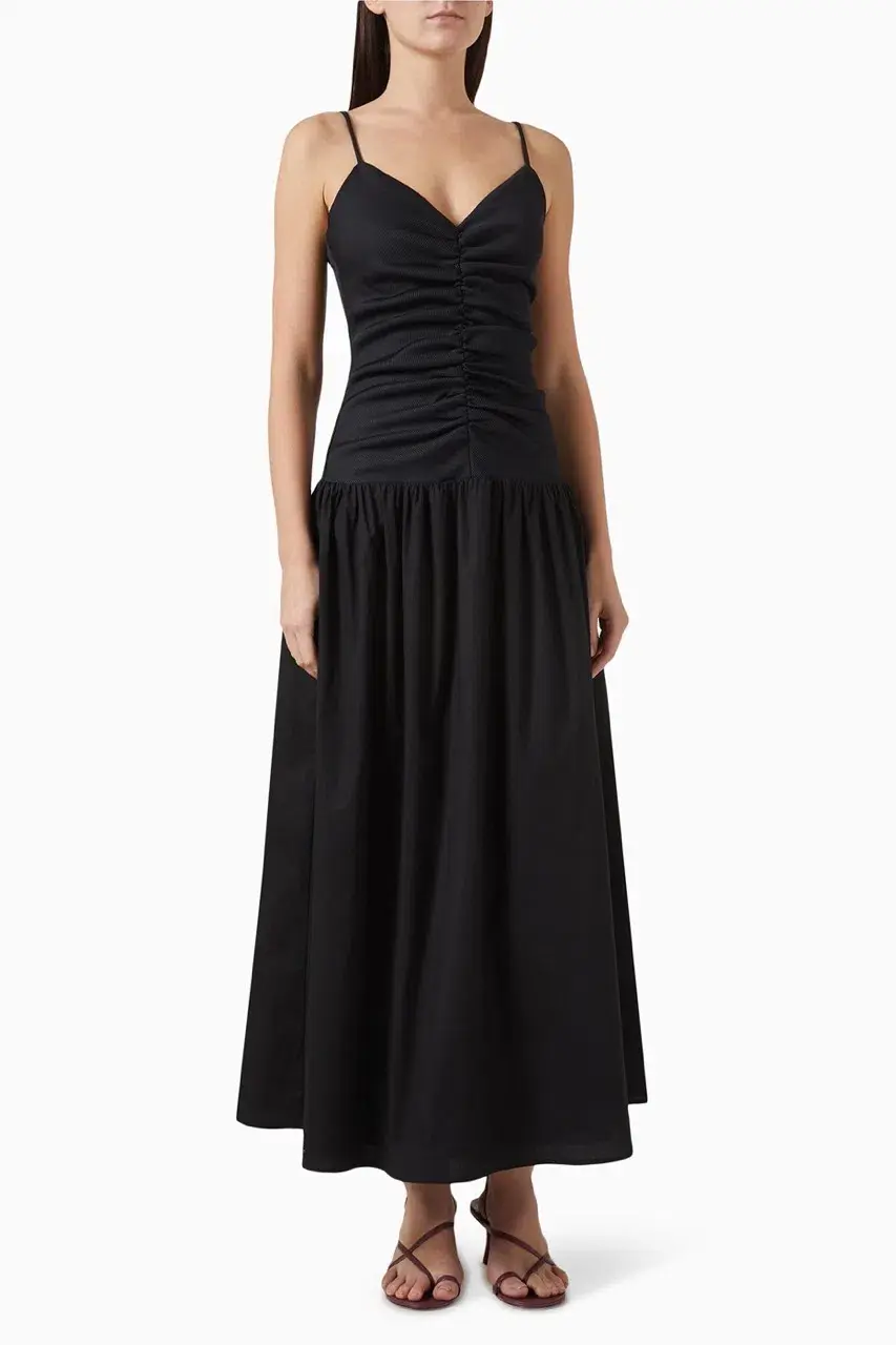 Anna Quan Mira Maxi Dress Noir Black Size AU  8  for rent on The Volte - main image