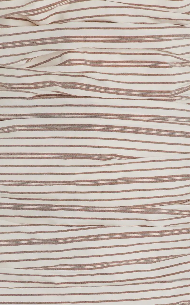 Anna Quan Isadora Strapless Maxi Dress Tobacco Stripe Size AU 6  for rent on The Volte - main image