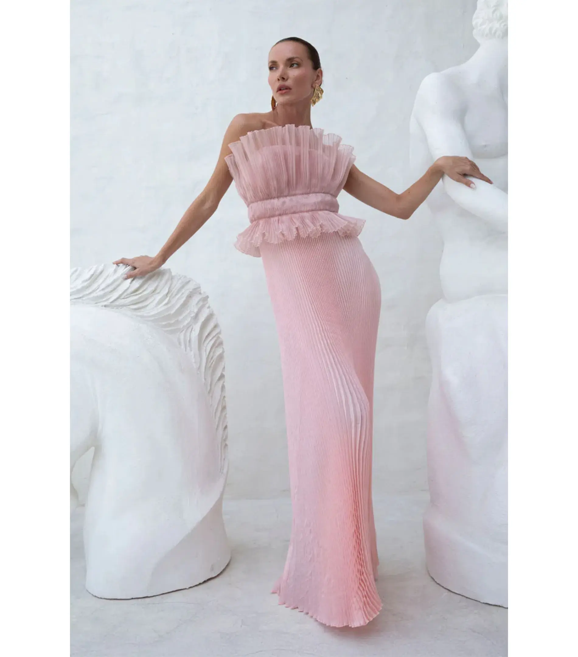 L'Idee Masquerade Maxi Gown in Ballet Shimmer Size AU 10 - Image 1