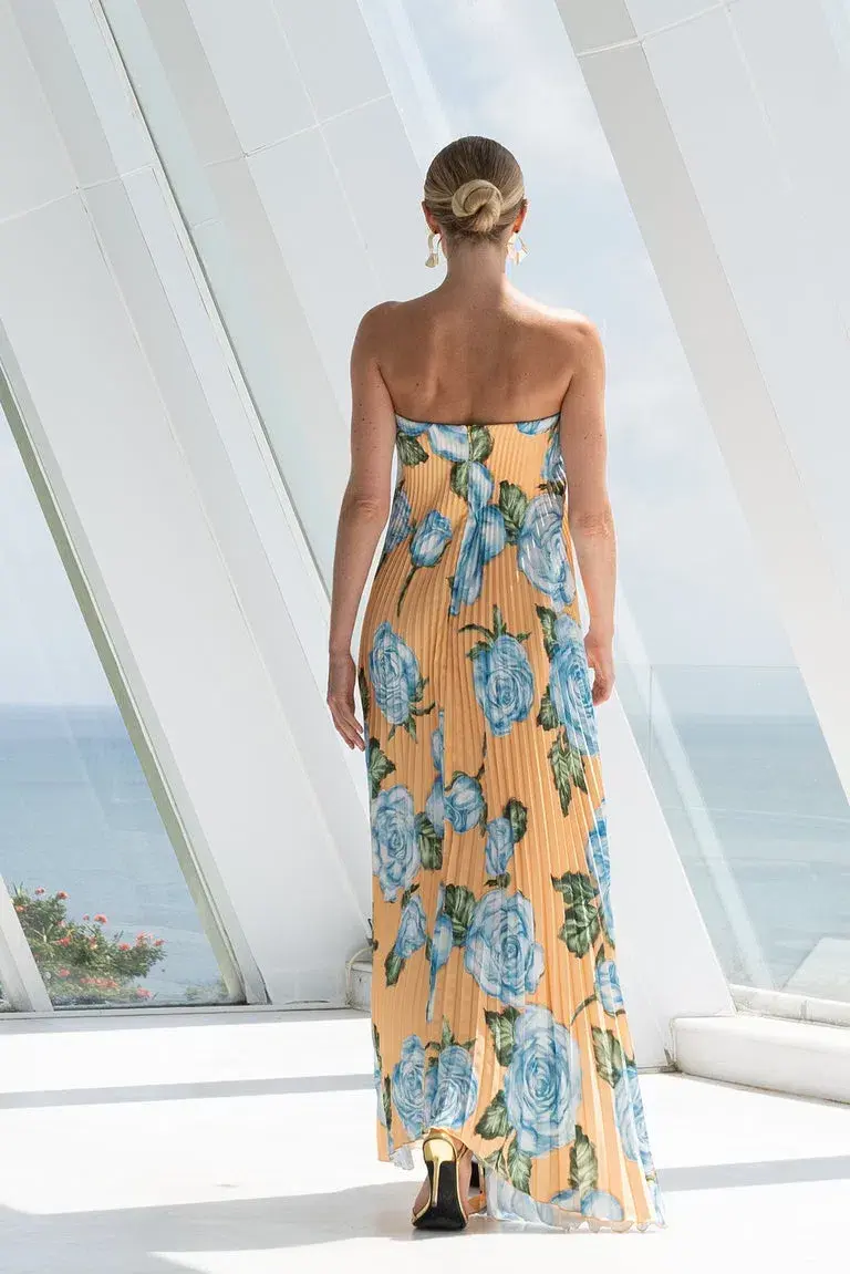 L'Idée Black Tie Maxi Gown Fleur Bleue Size 6 - Image 3