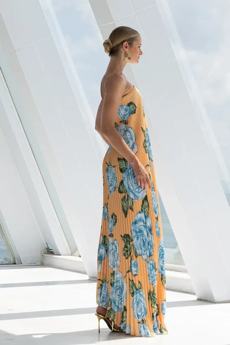 L'Idée Black Tie Maxi Gown Fleur Bleue Size 6 - Image 2