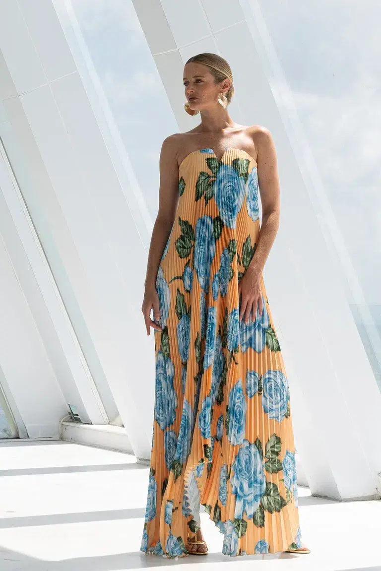 L'Idée Black Tie Maxi Gown Fleur Bleue Size 8 - Image 1