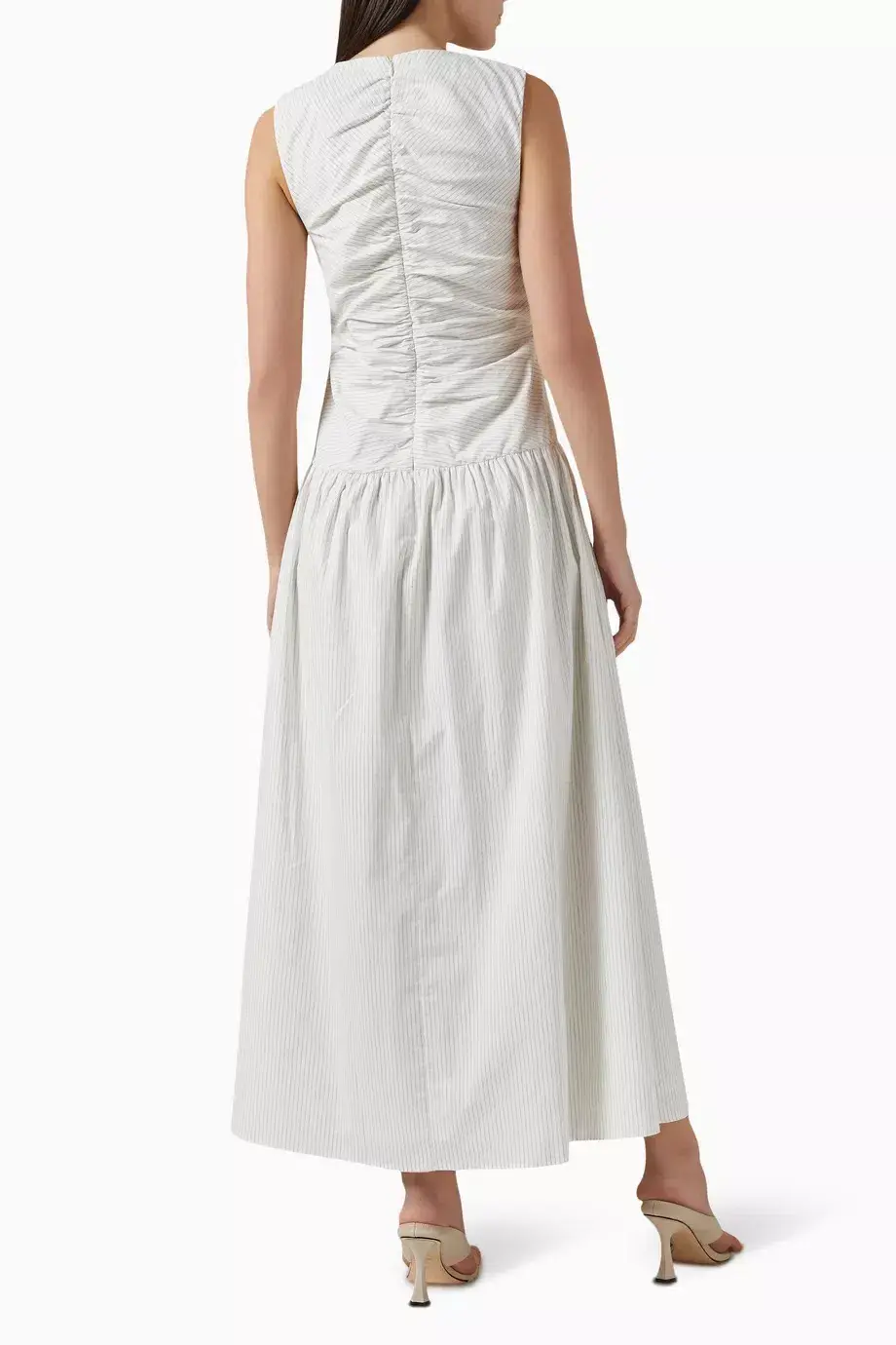 ANNA QUAN Arabella Maxi Dress Taupe Stripe 8 for rent on The Volte - main image